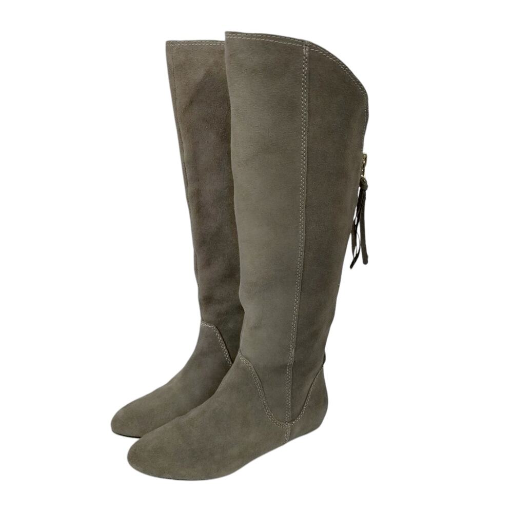 Steven by Steve Madden Women's Limberr Gray Suede Leather Tall Boots Size 6